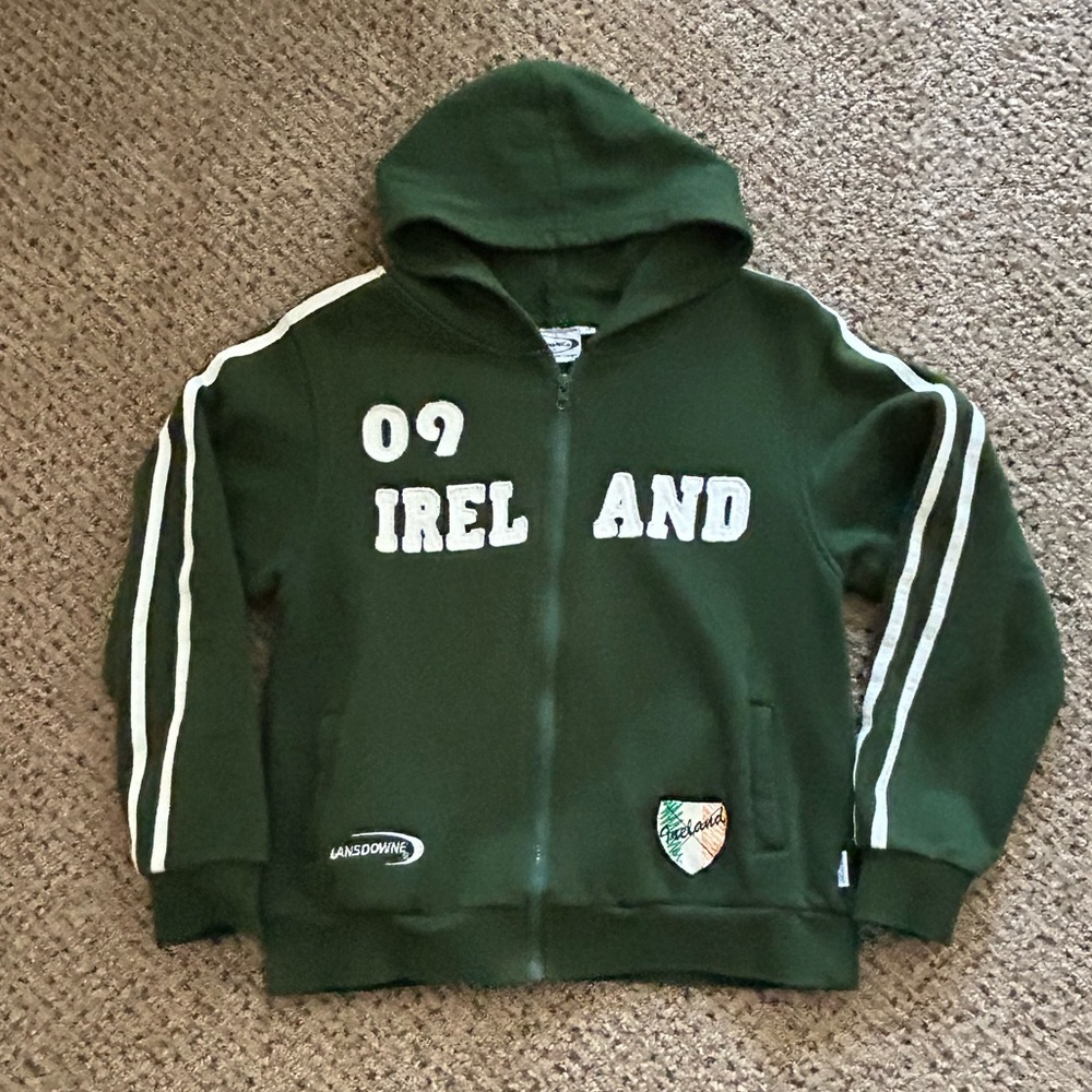 Green Ireland Zip Up Hoodie
